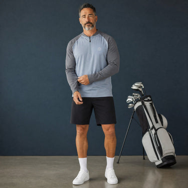 HARG 1/4 Zip Pullover – Shadow Grey/Dove Grey - HARG Golf