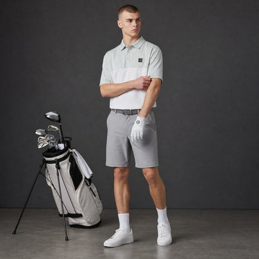 HARG Comfort Fit Golf Polo - Mint Green / Chalk White - HARG Golf