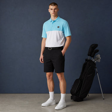 HARG Comfort Fit Golf Polo – Sky Blue/Chalk White - HARG Golf