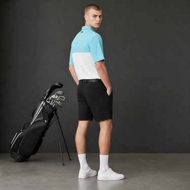 HARG Comfort Fit Golf Polo – Sky Blue/Chalk White - HARG Golf