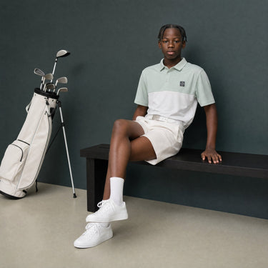 HARG Junior Comfort Fit Golf Polo - Mint Green / Chalk White - HARG Golf