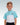 HARG Junior Comfort Fit Golf Polo - Sky Blue / Chalk White - HARG Golf