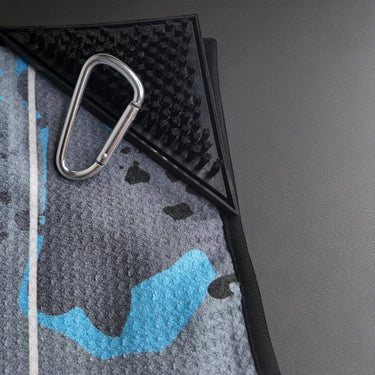 HARG Microfibre Golf Towel – Blue Camo - HARG Golf