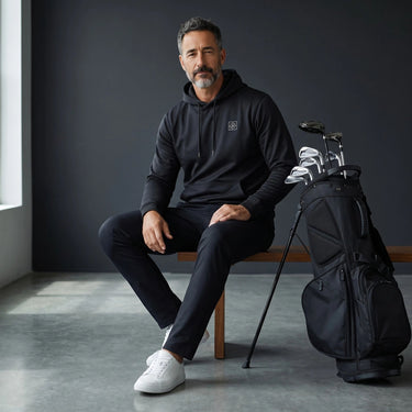 SportFit Golf Hoodie - Midnight Black - HARG Golf
