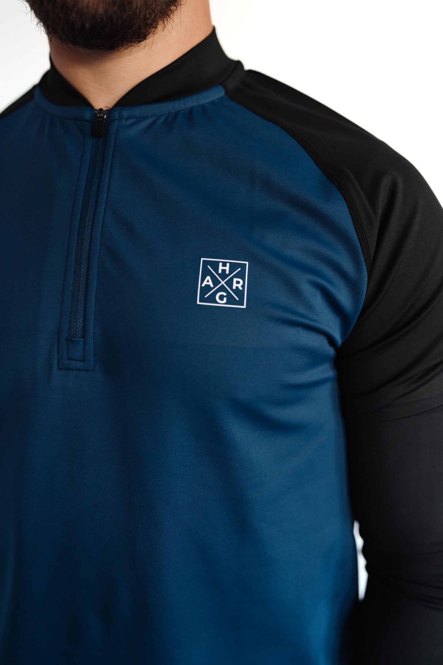 Men's 1/4 Zip - Deepsea Blue / Midnight Black