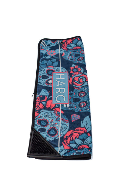 Microfibre Towel - Blue Sugar Skulls - HargUK