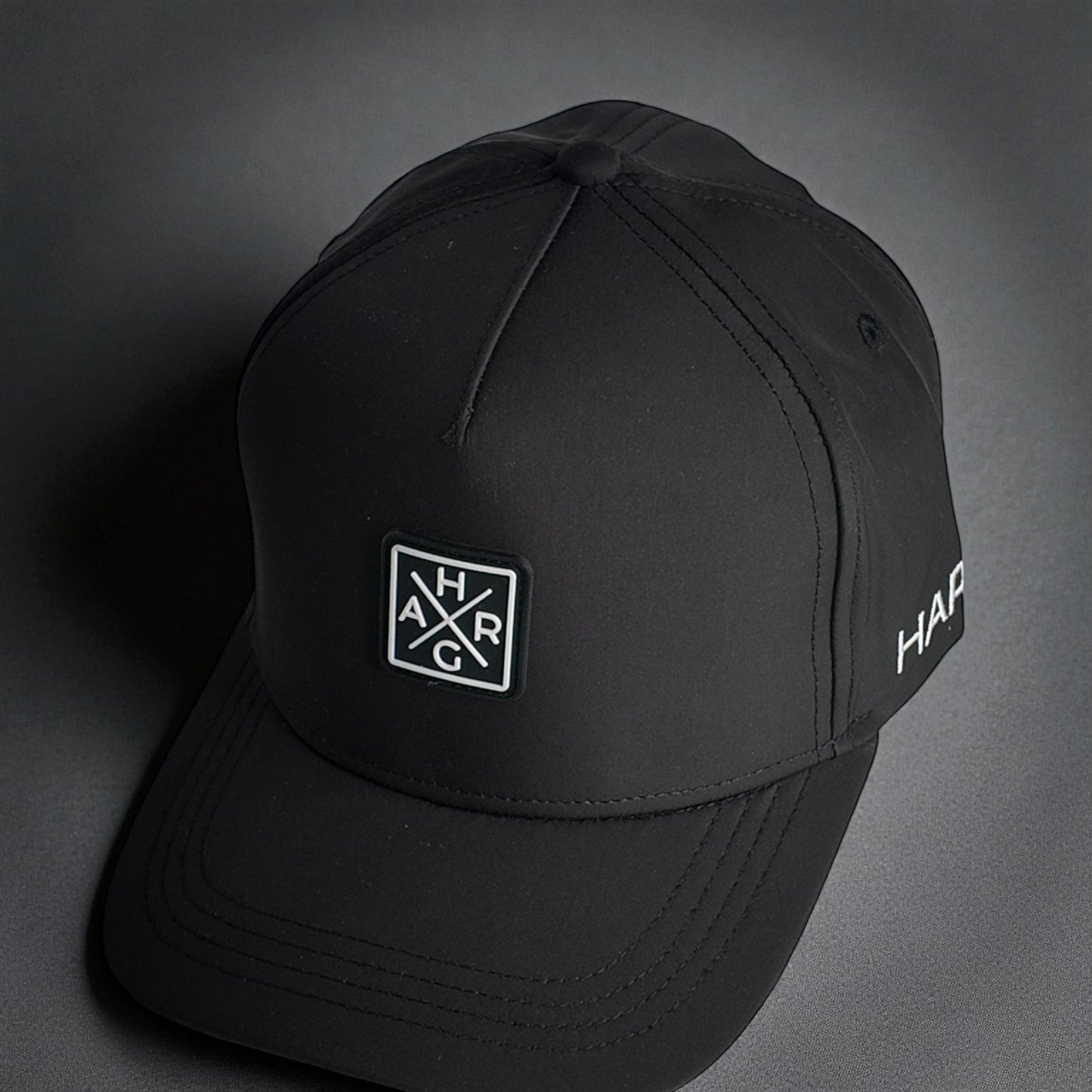 5 Panel Golf Snapback - Midnight Black - HARG Golf