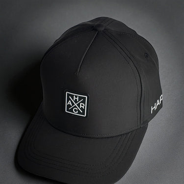 5 Panel Golf Snapback - Midnight Black - HARG Golf