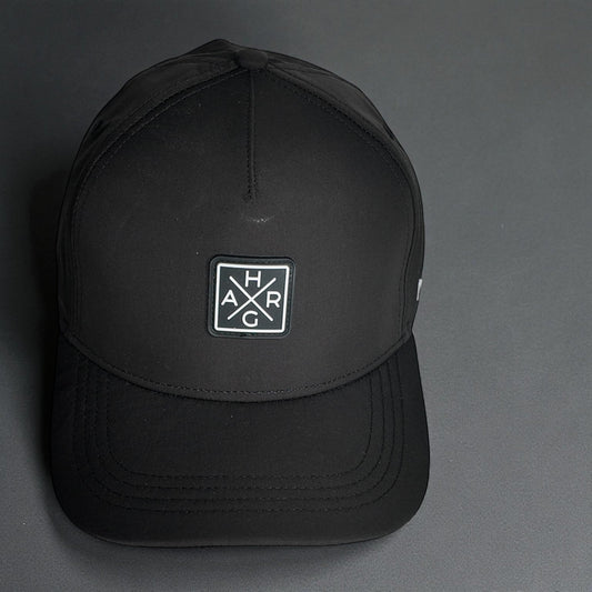 5 Panel Golf Snapback - Midnight Black - HARG Golf