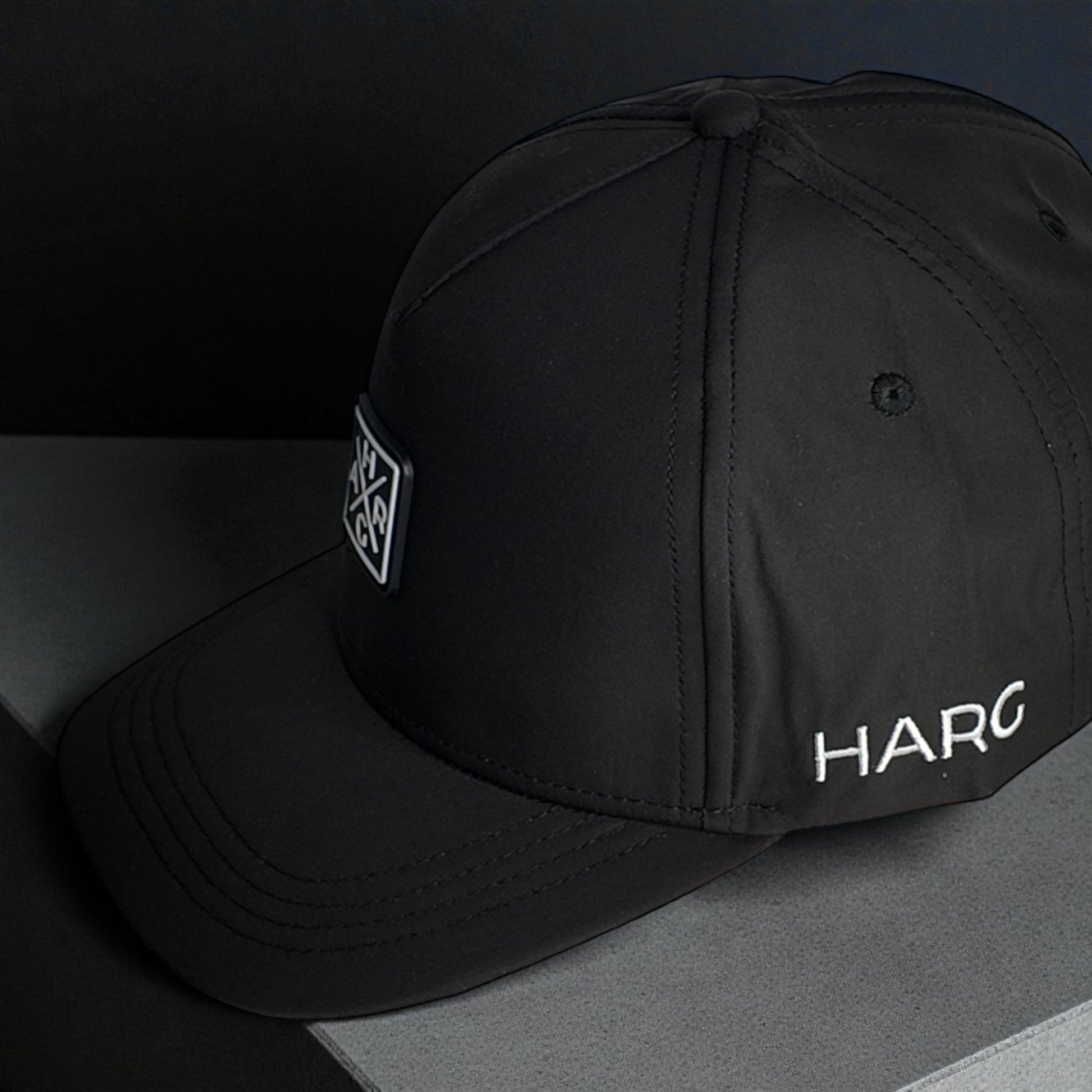 5 Panel Golf Snapback - Midnight Black - HARG Golf