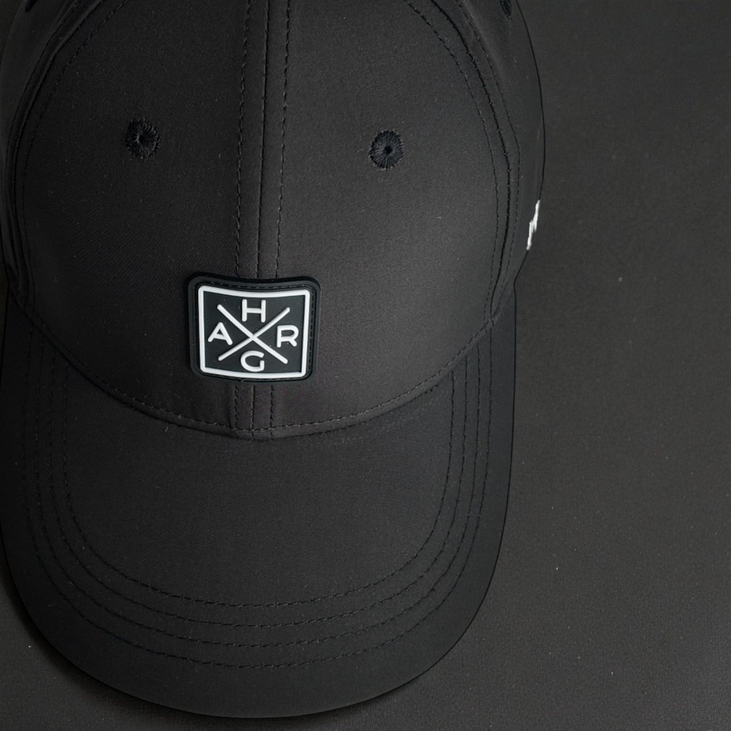 6 Panel Golf Snapback - Midnight Black - HARG Golf