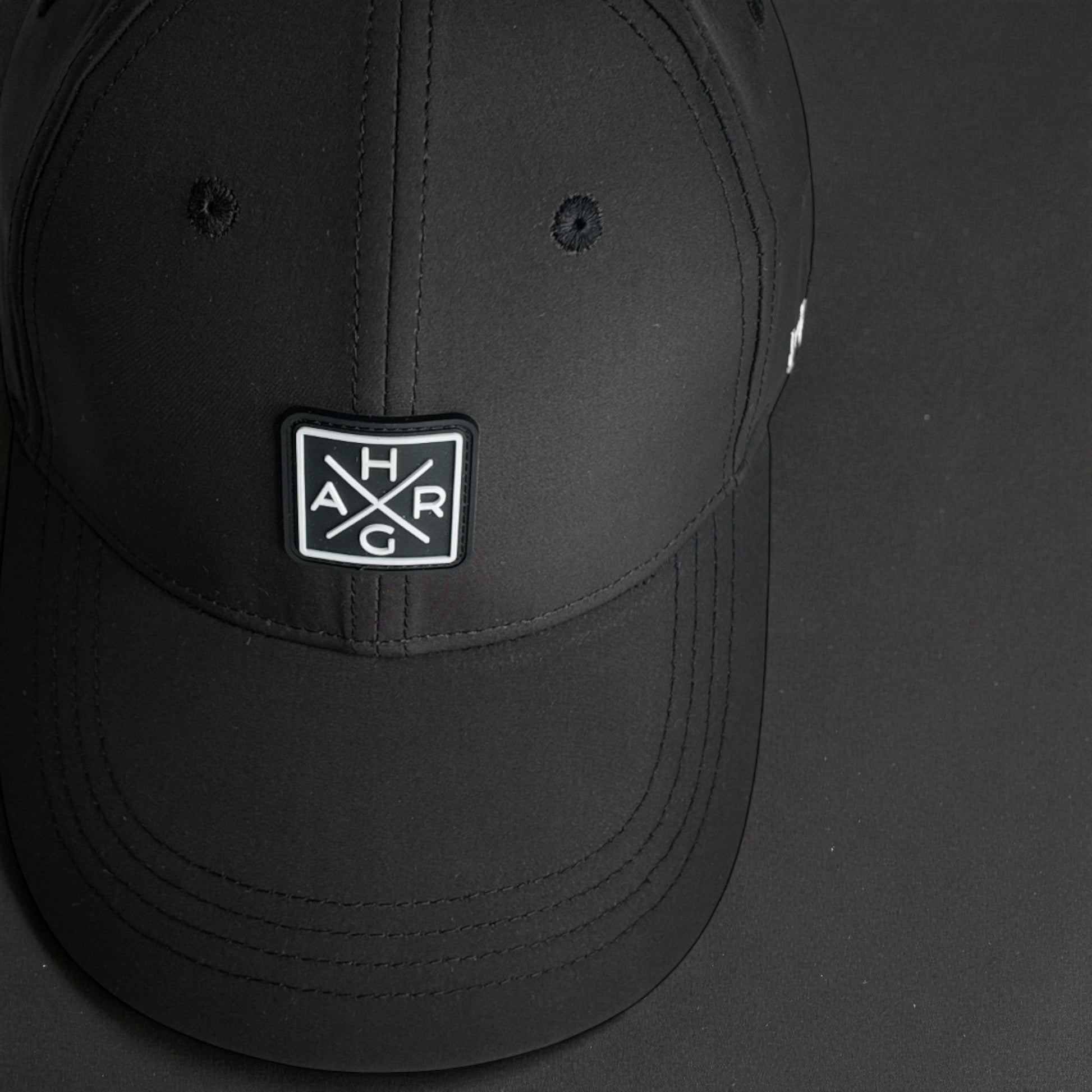 6 Panel Golf Snapback - Midnight Black - HARG Golf