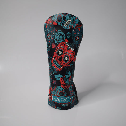 Premium Fairway Wood Headcover - Blue Sugar Skulls - HARG