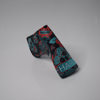 Premium Blade Putter Headcover - Blue Sugar Skulls - HARG