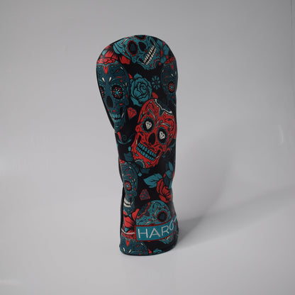 Premium Fairway Wood Headcover - Blue Sugar Skulls - HARG