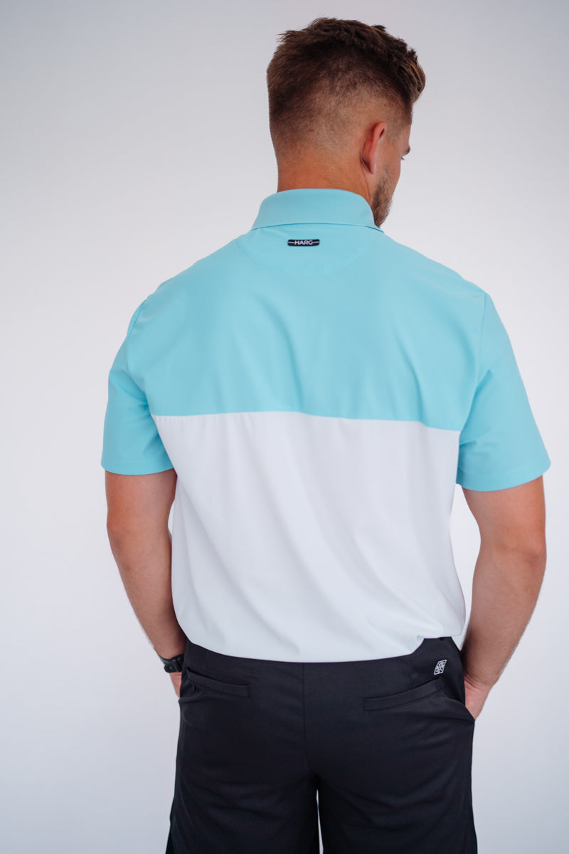 Custom Fit Polo - Sky Blue / Chalk White - HargUK