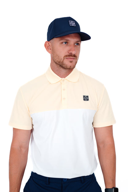 Comfort Fit Polo - Lemon Yellow / Chalk White - HargUK