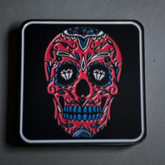 Golf Ball Marker - Red Candy Skulls - HARG Golf
