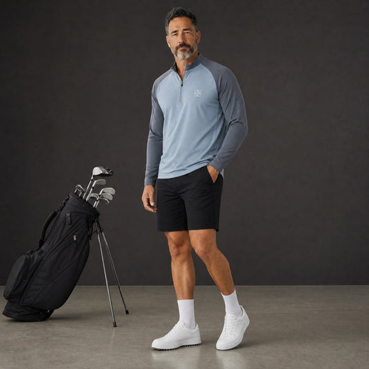 HARG 1/4 Zip Pullover – Shadow Grey/Dove Grey - HARG Golf