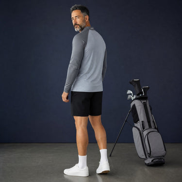 HARG 1/4 Zip Pullover – Shadow Grey/Dove Grey - HARG Golf