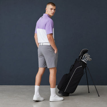 HARG Comfort Fit Golf Polo - Royal Purple / Chalk White - HARG Golf