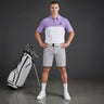 HARG Comfort Fit Golf Polo - Royal Purple / Chalk White - HARG Golf