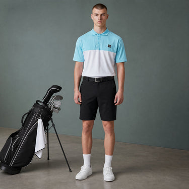 HARG Comfort Fit Golf Polo – Sky Blue/Chalk White - HARG Golf