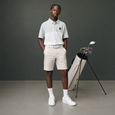 HARG Junior Comfort Fit Golf Polo - Mint Green / Chalk White - HARG Golf