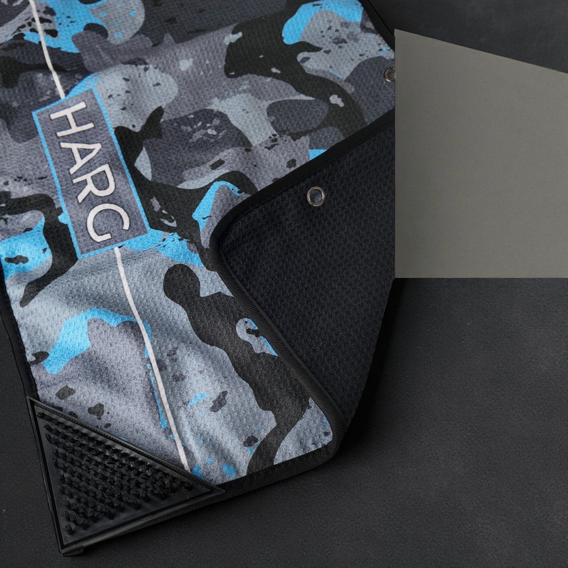 HARG Microfibre Golf Towel – Blue Camo - HARG Golf