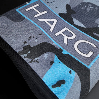 HARG Microfibre Golf Towel – Blue Camo - HARG Golf