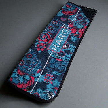 HARG Microfibre Golf Towel - Blue Sugar Skulls - HARG Golf