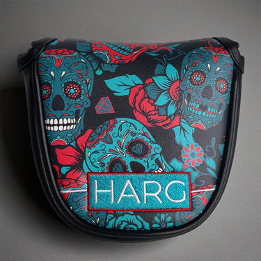 Premium Mallet Headcover - Blue Sugar Skulls - HARG Golf