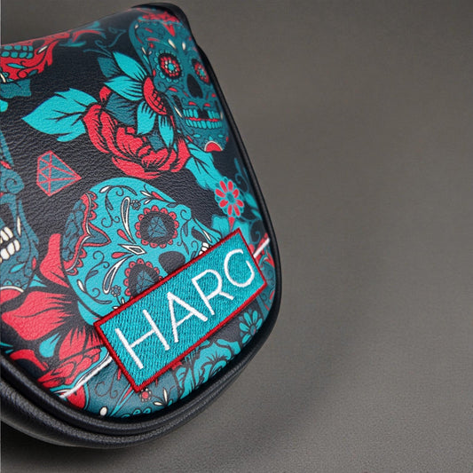 Premium Mallet Headcover - Blue Sugar Skulls - HARG Golf