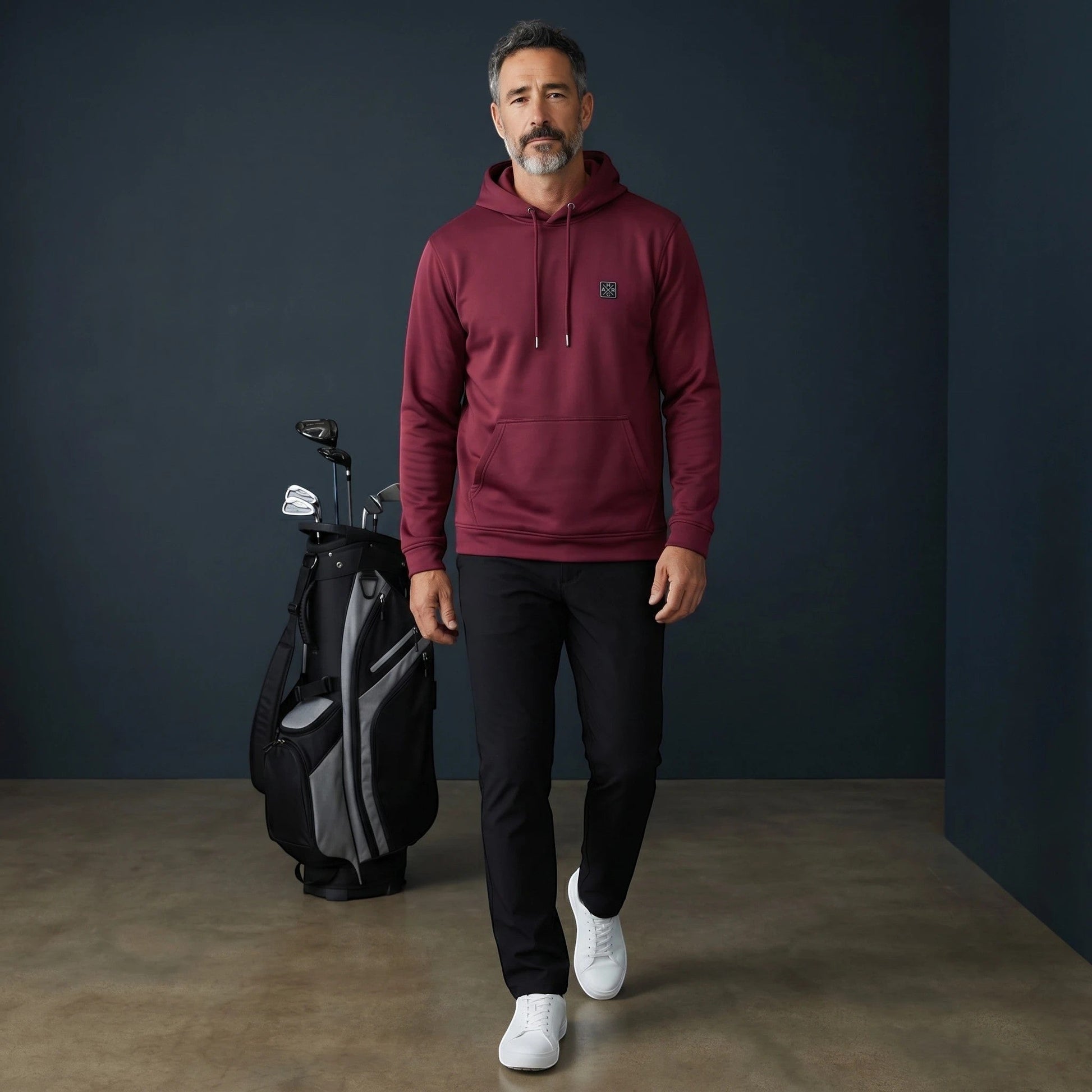SportFit Golf Hoodie - Burgundy - HARG Golf