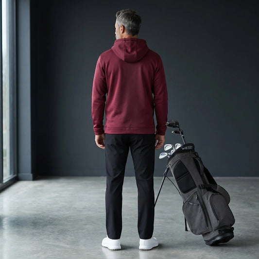 SportFit Golf Hoodie - Burgundy - HARG Golf
