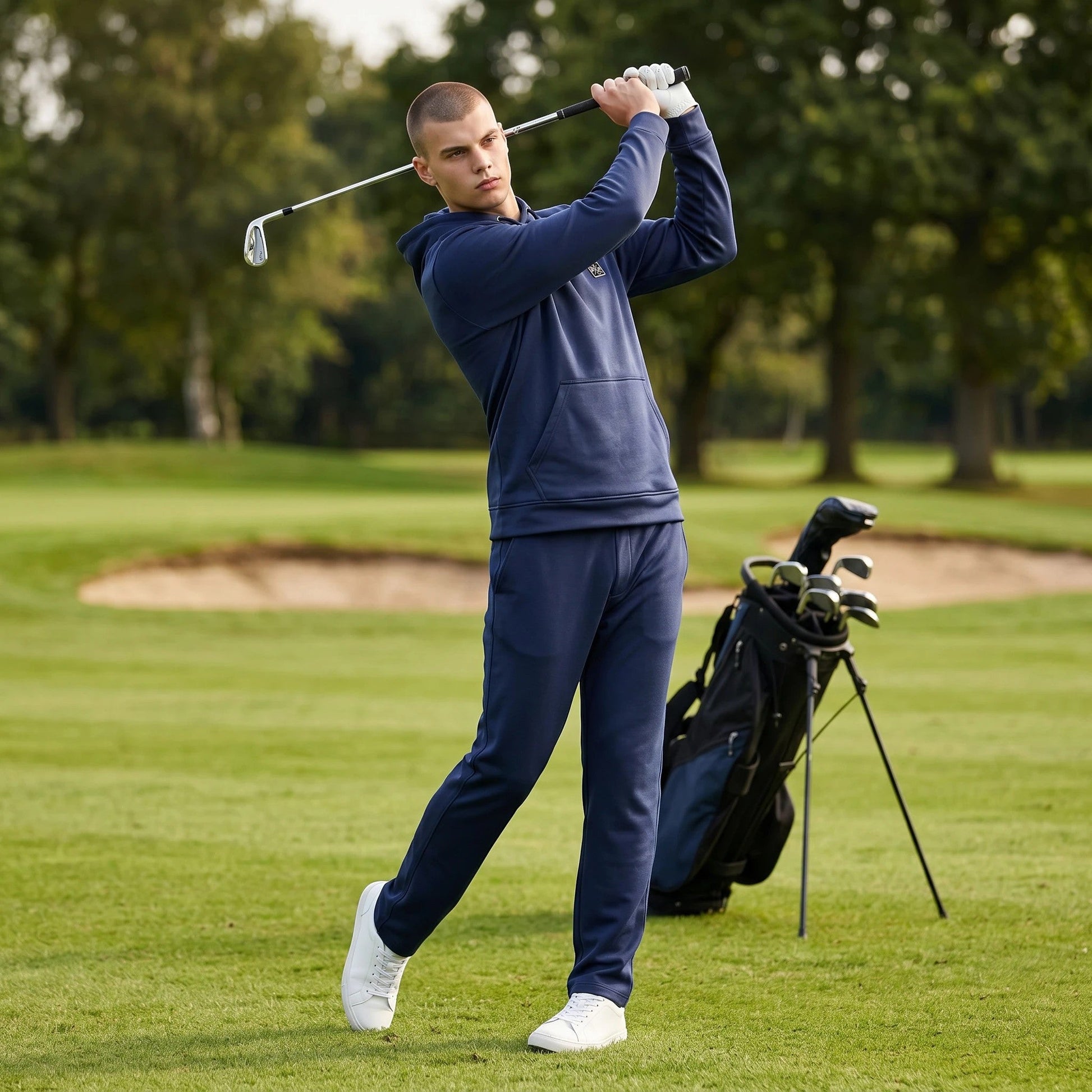 SportFit Golf Hoodie - Deep Navy - HARG Golf