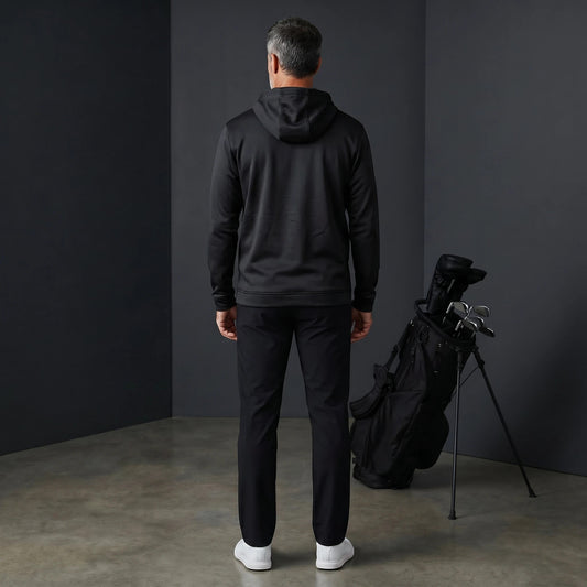 SportFit Golf Hoodie - Midnight Black - HARG Golf