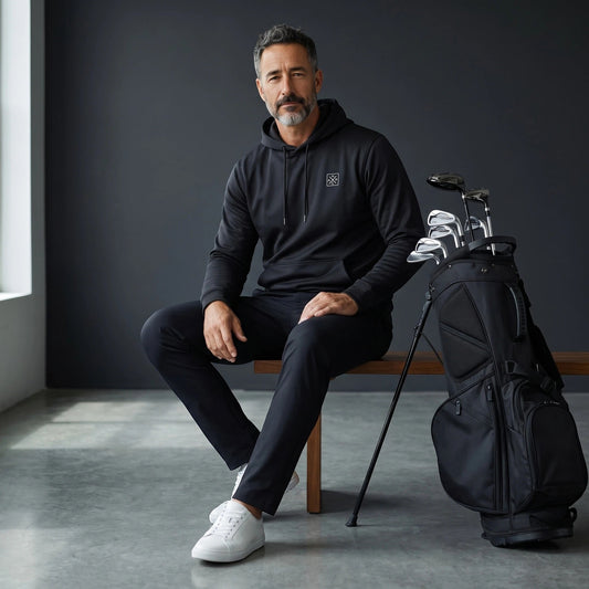 SportFit Golf Hoodie - Midnight Black - HARG Golf