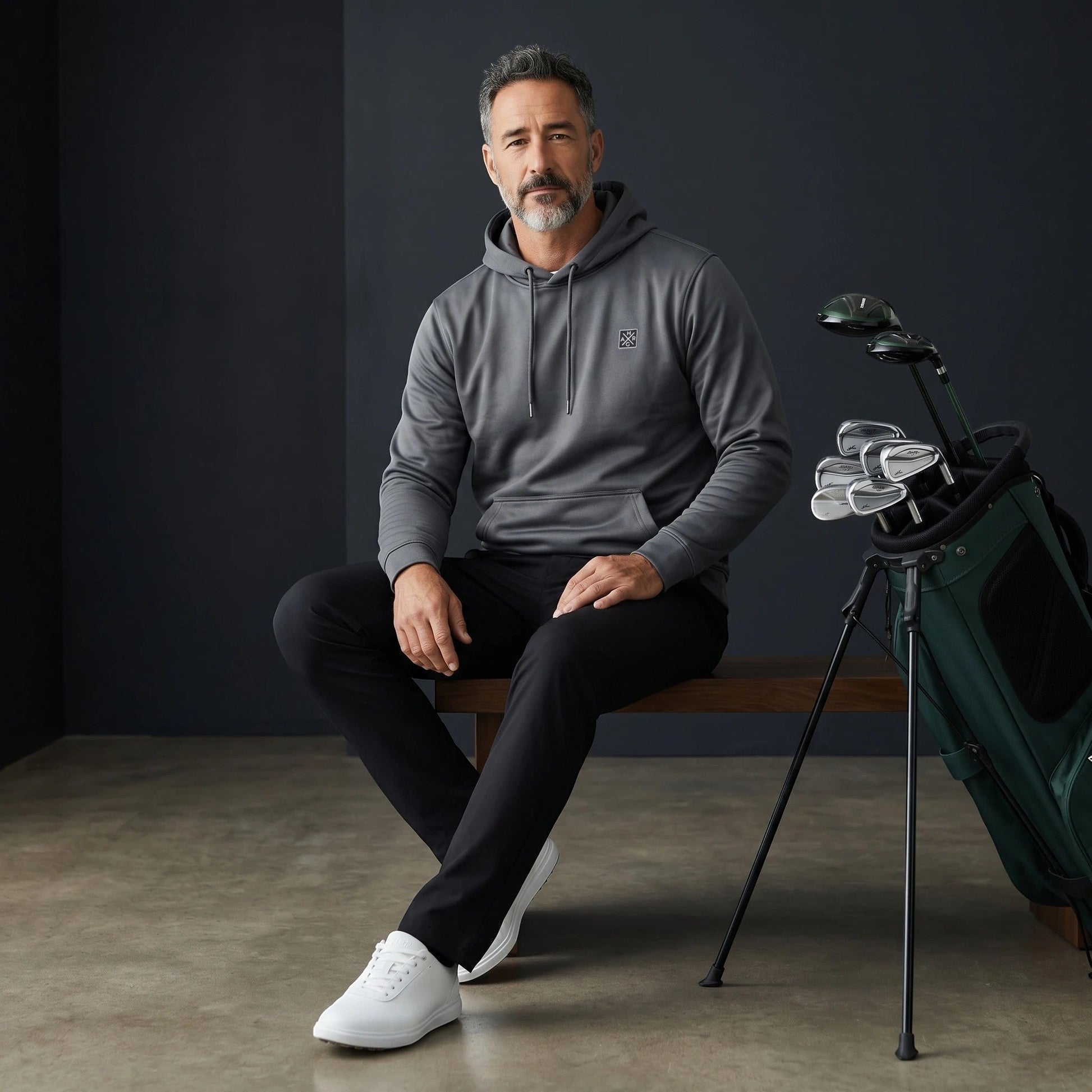 SportFit Golf Hoodie - Steel Grey - HARG Golf