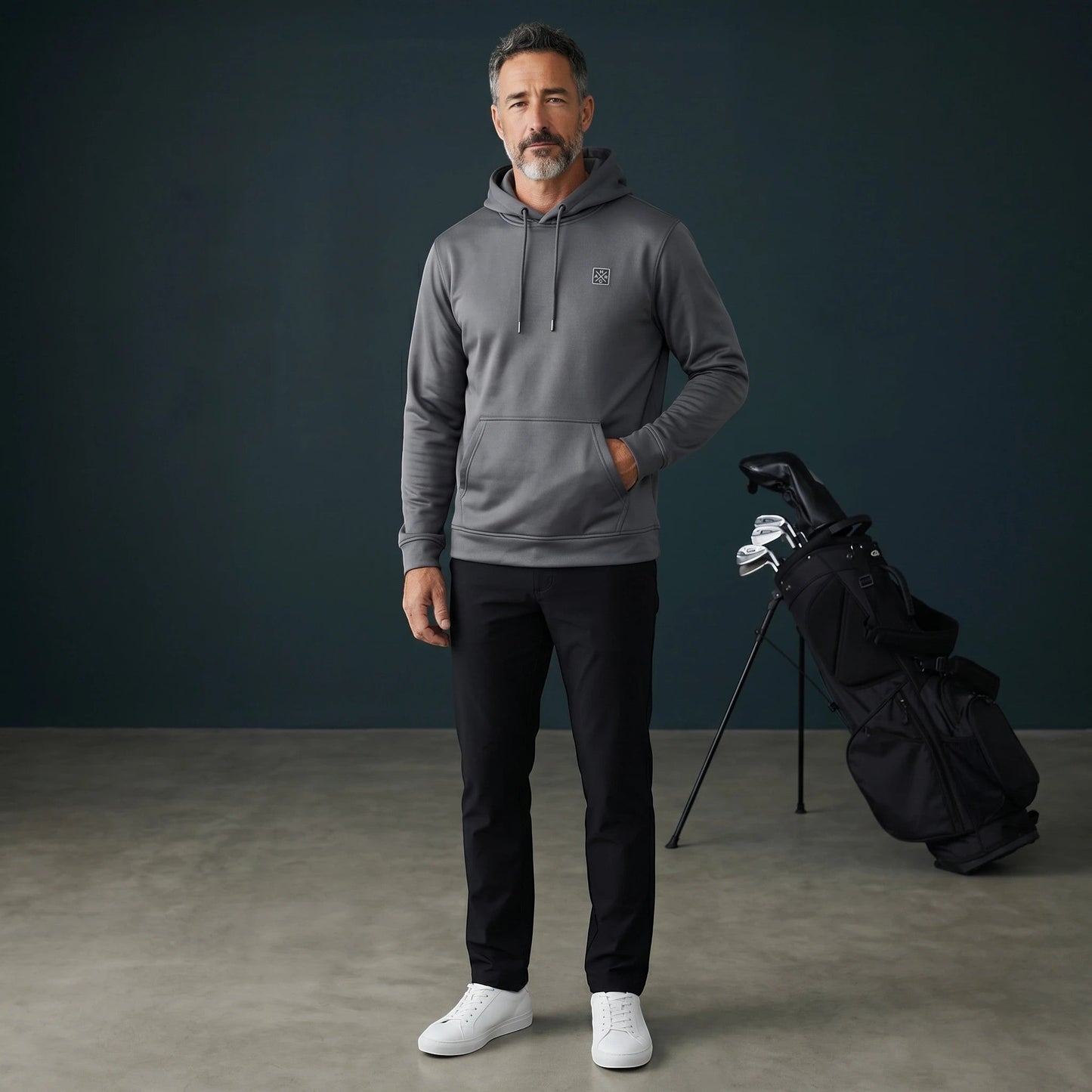 SportFit Golf Hoodie - Steel Grey - HARG Golf