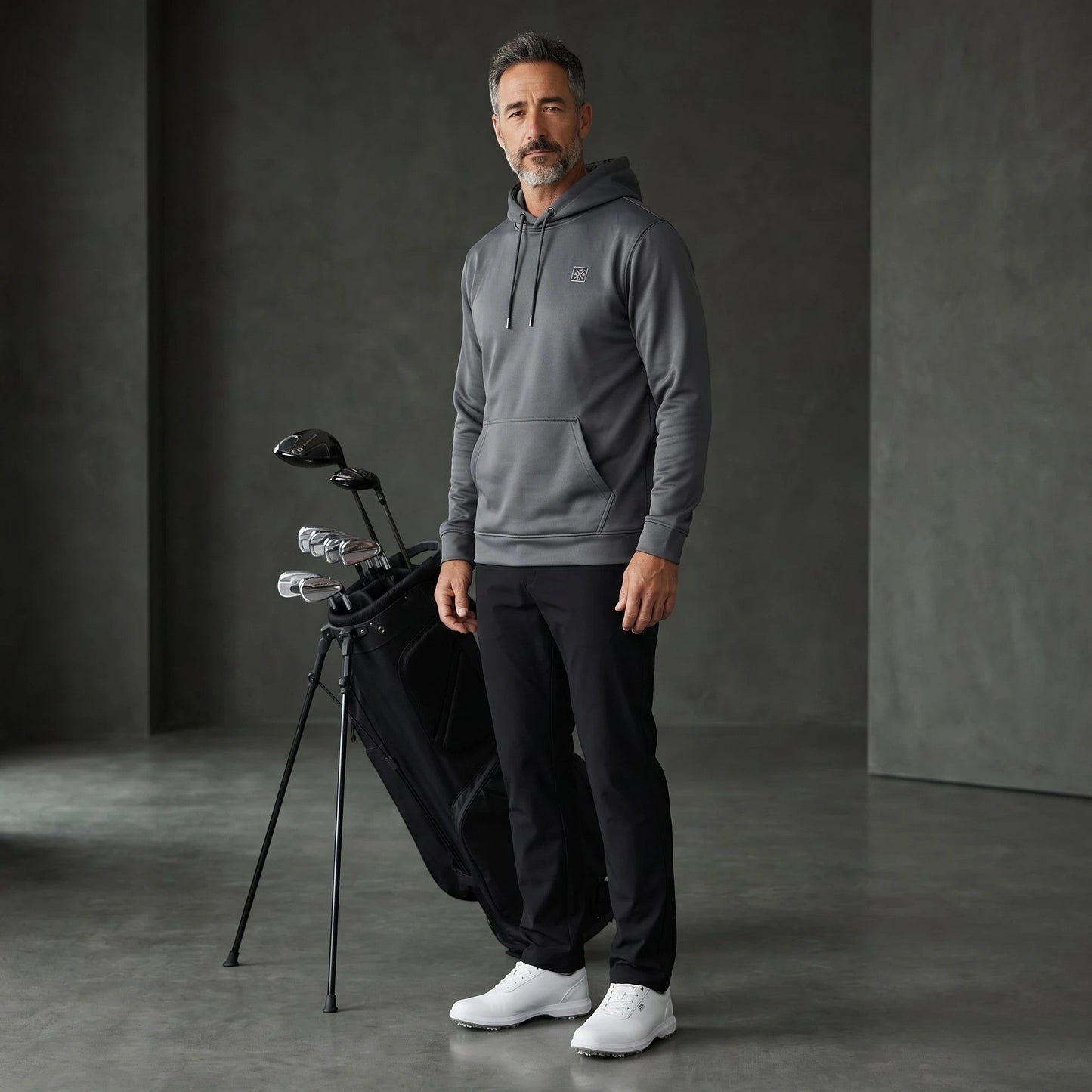 SportFit Golf Hoodie - Steel Grey - HARG Golf