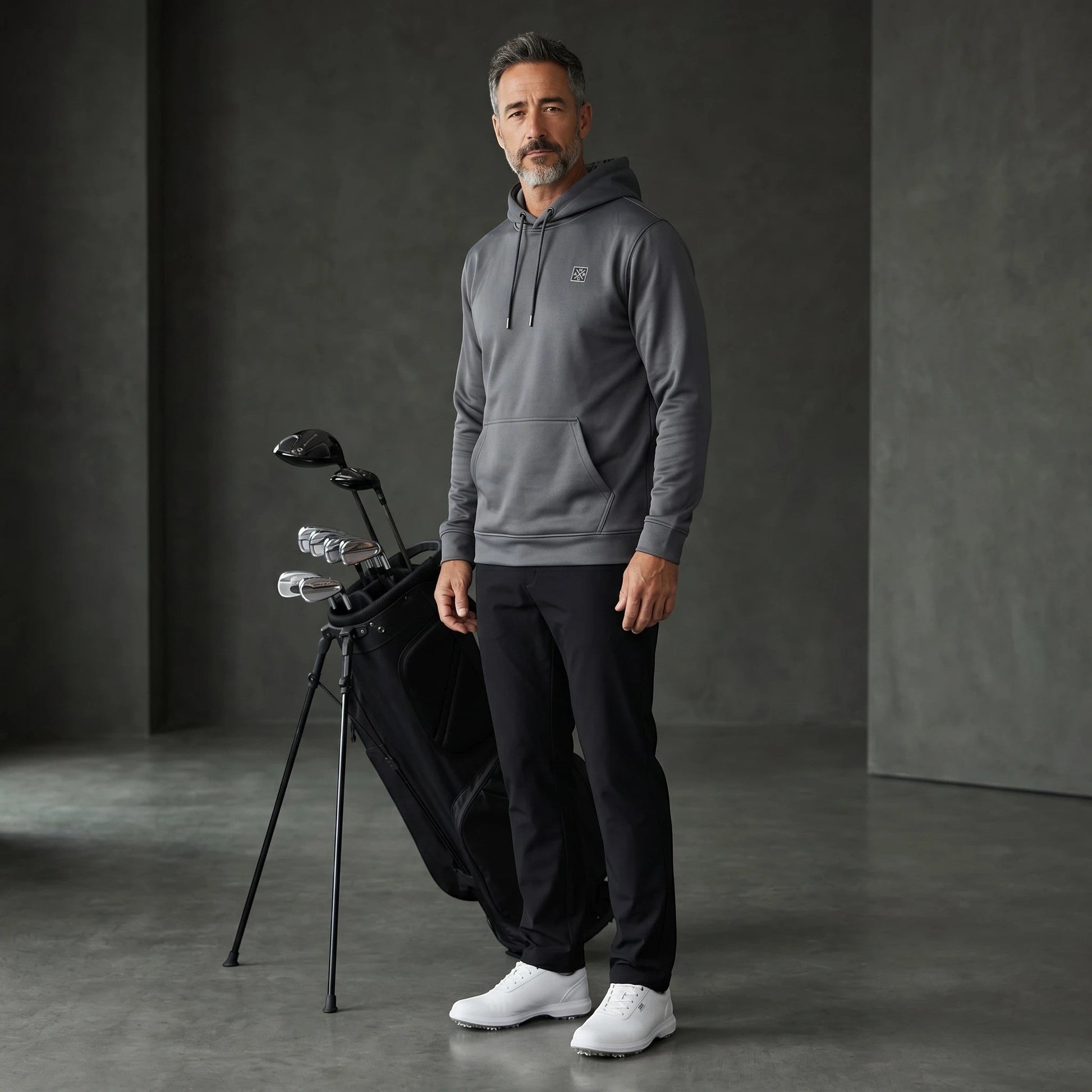 SportFit Golf Hoodie - Steel Grey - HARG Golf